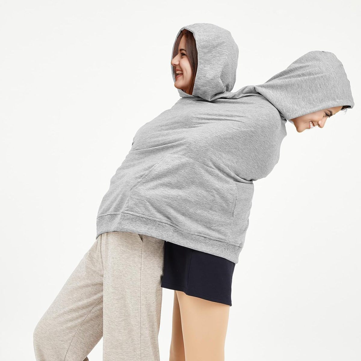 1742944069 مكومي هودي للأزواج لشخصين مقاس MLXLXXL بلوزات مضحكة حميمة متطابقة للأصدقاء هدية عيد الحب