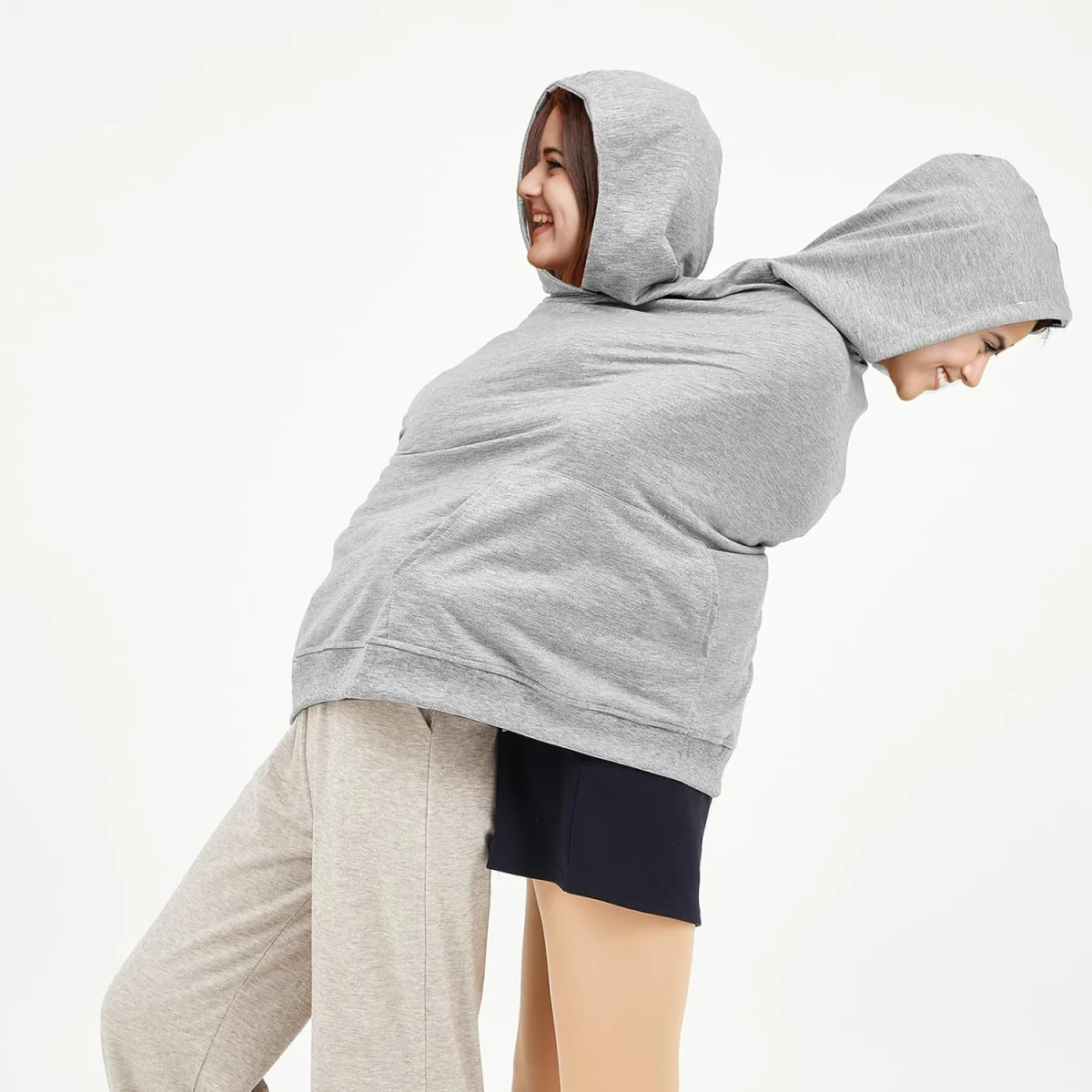 1742944069 مكومي هودي للأزواج لشخصين مقاس MLXLXXL بلوزات مضحكة حميمة متطابقة للأصدقاء هدية عيد الحب