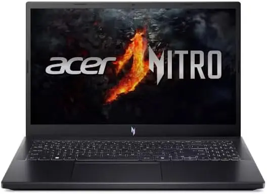 ايسر لابتوب العاب نيترو V15 بشاشة 15.6 انش ومعالج AMD رايزن 7-7735HS وذاكرة RAM 16GB وSSD 512GB وانفيديا جيفورس RTX 3050 سعة 6GB ونظام تشغيل دوس، اسود، DOS