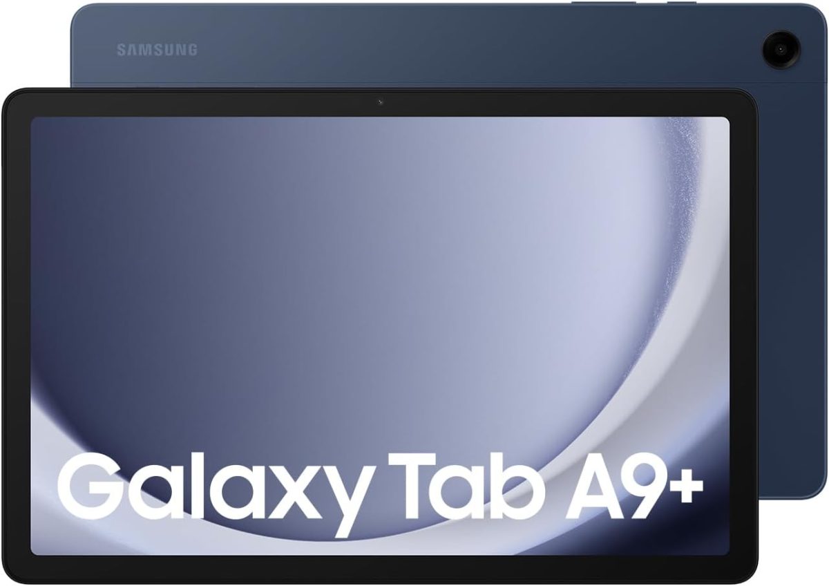 تابلت سامسونج جالكسي تاب ايه 9 بلس يعمل بنظام تشغيل اندرويد، ذاكرة RAM 8GB، سعة تخزين 128GB، لون كحلي (اصدار المملكة العربية السعودية)، بلوتوث