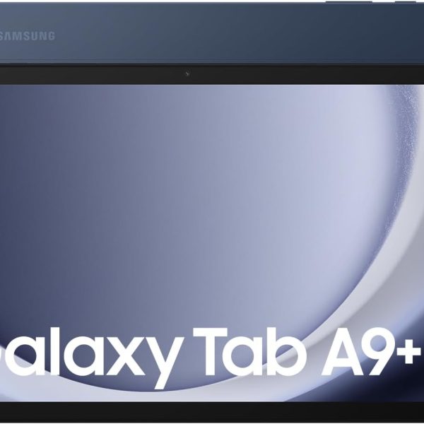 تابلت سامسونج جالكسي تاب ايه 9 بلس يعمل بنظام تشغيل اندرويد، ذاكرة RAM 8GB، سعة تخزين 128GB، لون كحلي (اصدار المملكة العربية السعودية)، بلوتوث