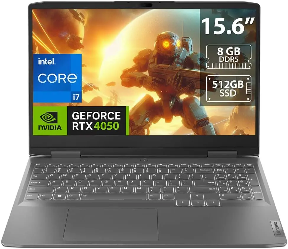 لينوفو لابتوب العاب لوك 15IRH8: انتل كور i7 13620H، ذاكرة DDR5 8GB، SSD 512GB، شاشة LED 15.6 انش، فيديو جيفورس RTX 4050، ويندوز 11 هوم، كيبورد باللغة الانجليزية