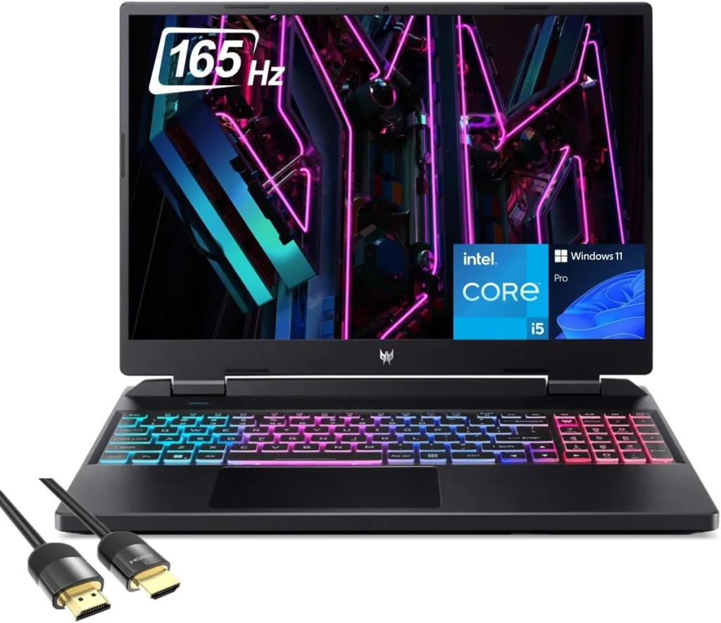 acer Predator Helios Neo 16 Gaming Laptop, 16" WUXGA 165Hz, Intel 13th Gen Core i5-13500HX, GeForce RTX 4050, 64GB DDR5, 2TB PCIe 4.0, 4-Zone RGB KB, WiFi 6, TB 4, RJ45, Webcam, PDG HDMI, Win 11 Pro