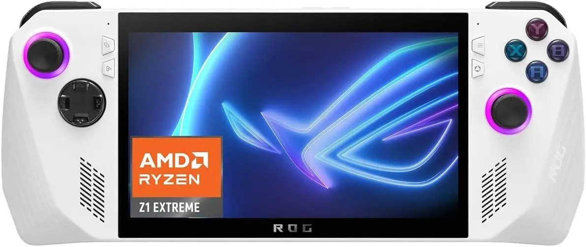 لابتوب ألعاب ار او جي الي RC71L ابيض محمول باليد AMD رايزن راديون نافي 3 ويندوز 11 هوم 7 بوصة 120 هرتز مللي ثانية زجاج غوريلا DXC شاشة تعمل باللمس بصمة أصبع بطاقة لعب Xbox مجانية لمدة أشهر