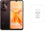 جوال واي 28 اس 5G ثنائي الاتصال بذاكرة RAM 8 ج.ب - تخزين 256 وشاشة HD مقاس 6.55 بوصة وكاميرا 50 م.ج وبطارية 5000 مل أمبير ساعة بتصنيف IP64 من فيفو إصدار الشرق الأوسط بشريحتين بني موكا