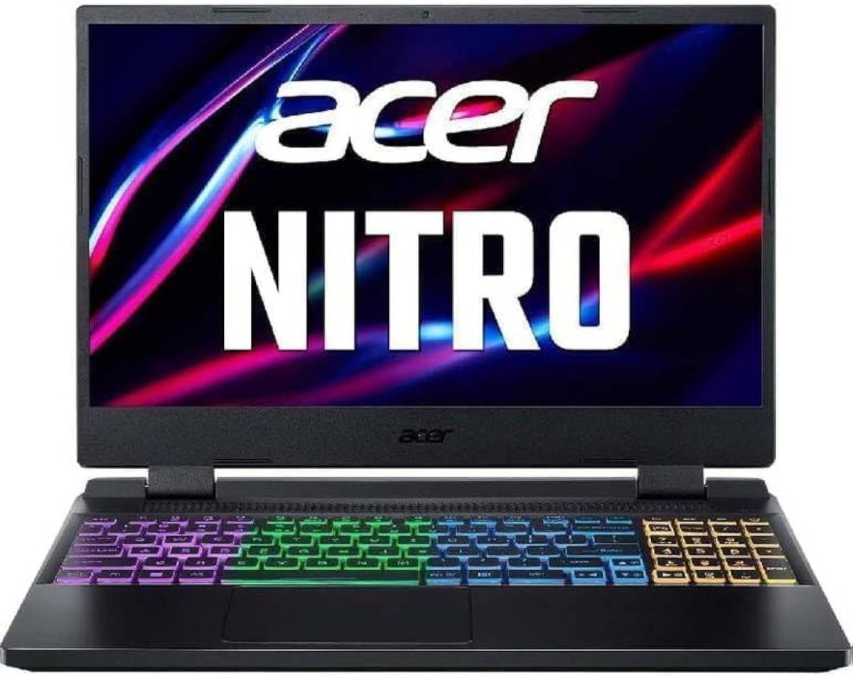ايسر لابتوب العاب نيترو 5، انتل i7، ذاكرة RAM 16GB، هارد SSD 512GB، بطاقة رسومات جيفورس RTX 4050 6GB، شاشة 15.6 انش، دوس، DOS