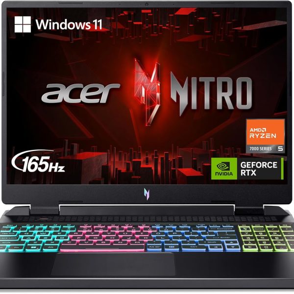 ايسر لابتوب العاب نيترو 16 | معالج AMD رايزن 5 7640HS هيكس | وحدة معالجة الرسومات الجرافيكية انفيديا جيفورس RTX 4050 | شاشة انش WUXGA 165Hz IPS | 8GB DDR5 | 512GB جيل 4 SSD | ويندوز 11 هوم