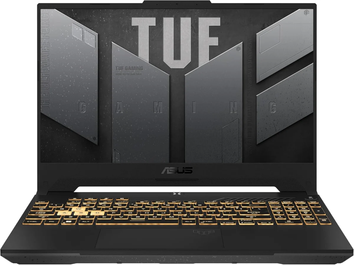 لابتوب تي يو اف للألعاب من اسوسA15 FX507VV-I7161G AMD رايزن 4060 كورi7 16 جيجابايتRAM 16جيجا 15.6 SSD 144 FHD 11 هرتز انفيدياRTX 4060 8 جيجابايت ماكس 1تيرا رمادي ويندوز 1 كيبورد عربي إنجليزي