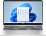كمبيوتر محمول اتش بي 15 fd0000nx بشاشة 15.6 بوصة FHD انتل كور i7 1355U الجيل 13 بطاقة رسومات ايريس Xe ذاكرة رام 16 جيجا وسيط تخزين ذو حالة ثابتة 512 ويندوز 11 هوم فضي طبيعي 8F1N4EA