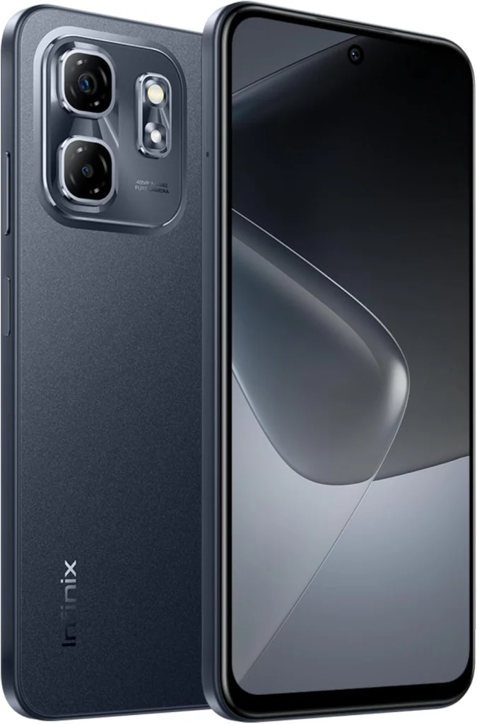 Infinix Hot50i (RAM: 4+4GB, ROM: 128GB), 6.7" HD+ Display, 48MP Dual AI Rear Camera, 8MP Front Camera, 120Hz Display, 5000 mAh Battery, Dual Nano Sim, Type-C, Android 14 - Sleek Black, NFC