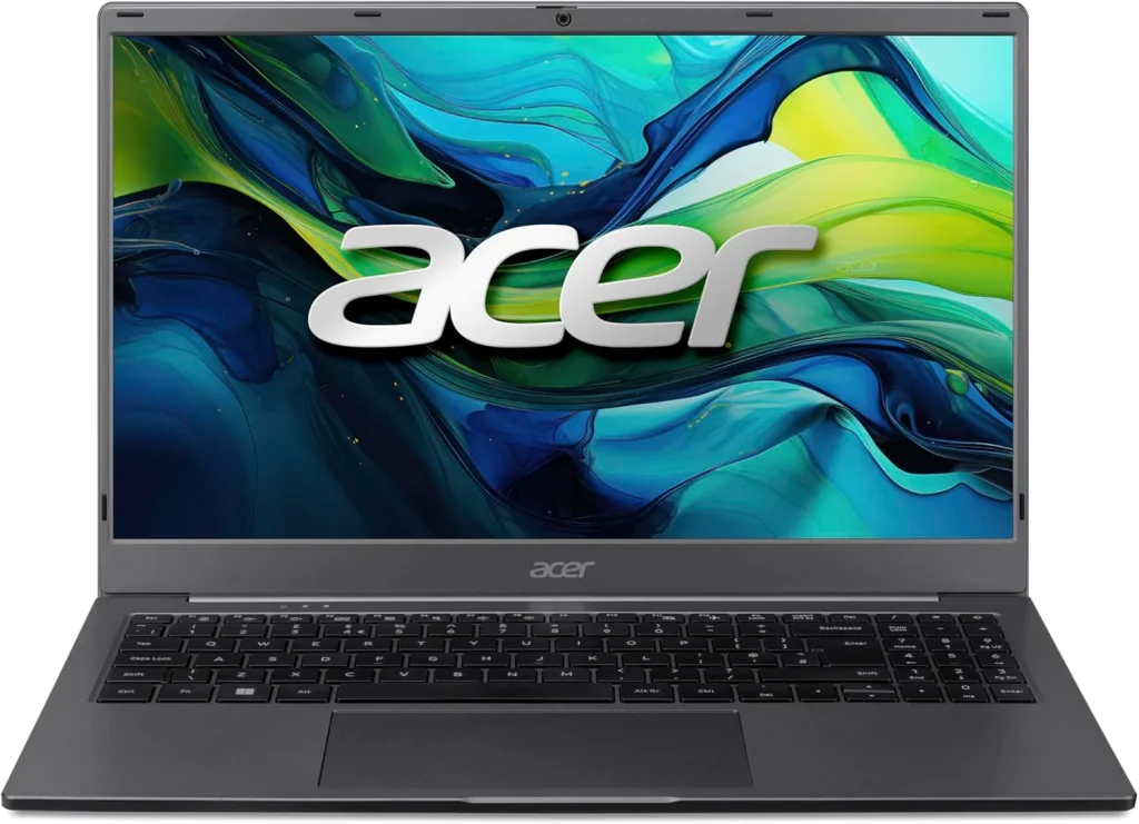 كمبيوتر محمول Acer Aspire Lite AL15 - Intel Celeron N450 2.8 جيجاهرتز/ذاكرة LPDDR4X سعة 4 جيجابايت/وحدة تخزين eMMC سعة 128 جيجابايت/رسومات Intel UHDl مقاس 15.6 بوصة/ Windows 11S/Iron + MS365 مسبقة