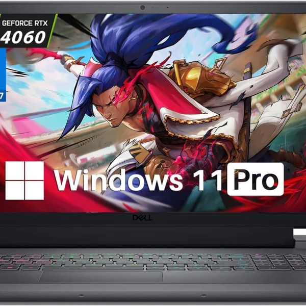 لابتوب ألعاب ديل G15/شاشة 15.6 بوصة FHD 165Hz/CPU إنتل كور i7-13650HX 14 نواة/نظام رسومات انفيديا جيفورس RTX 4060/DDR5 64GB/SSD 4TB/لوحة مفاتيح بإضاءة خلفية/واي فاي 6/ويندوز 11 برو/ماوس ألعاب سيفسفي