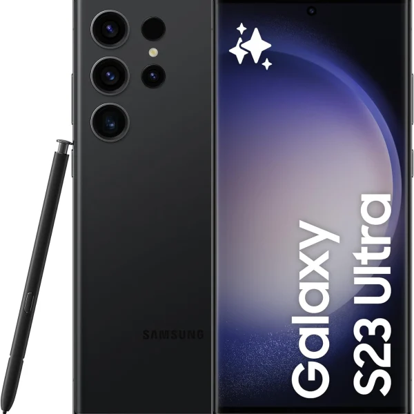 جوال سامسونج جالكسي S23 الترا 5G بذاكرة سعة 256 جيجابايت ثنائي شرائح الاتصال بنظام اندرويد، لون فانتوم بلاك (إصدار المملكة العربية السعودية)
