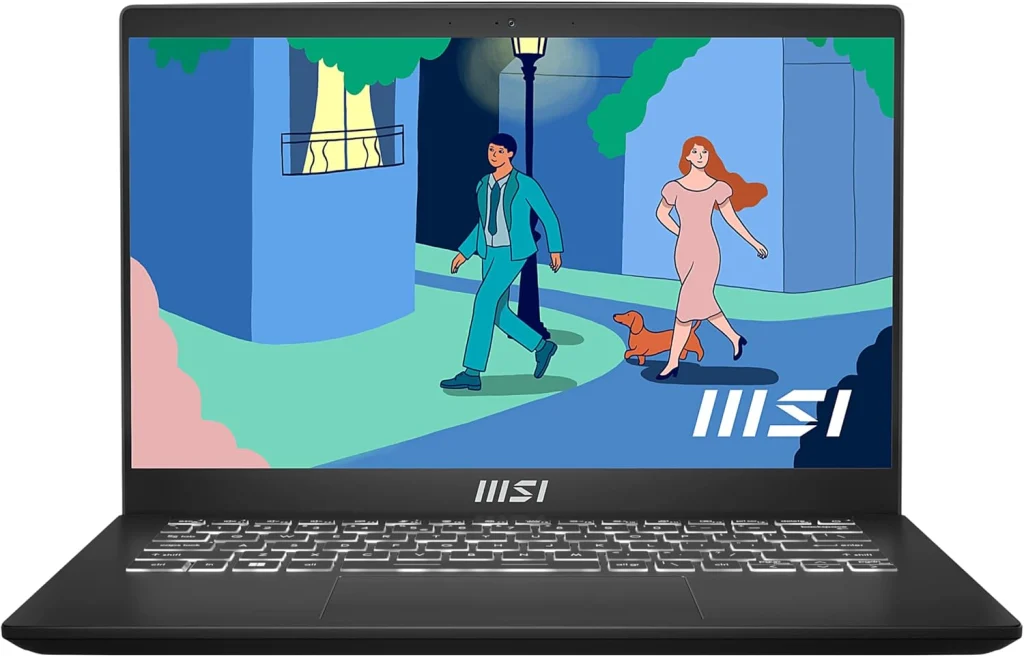 ام اس اي مودرن 14 14 انش FHD (1920 * 1080)، انتل كور i5-1235U 60Hz 8GB 512GB NVMe PCIe الجيل 3x4 SSD مع ذاكرة RAM / اس اتش / انتل واي فاي 6E AX211 ويندوز 11 هوم كلاسيك اسود