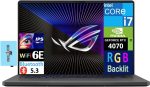 اسس لابتوب العاب روج زيفيروس G16 بشاشة OLED WUXGA 16 انش 165Hz (انتل i7-13620H، جيفورس RTX 4070 8GB، 48GB DDR4، 2TB PCIe SSD، كيبورد RGB، ثاندربولت 4، واي فاي 6E، ويندوز 11 برو) مع موسع منفذ USB DKZ
