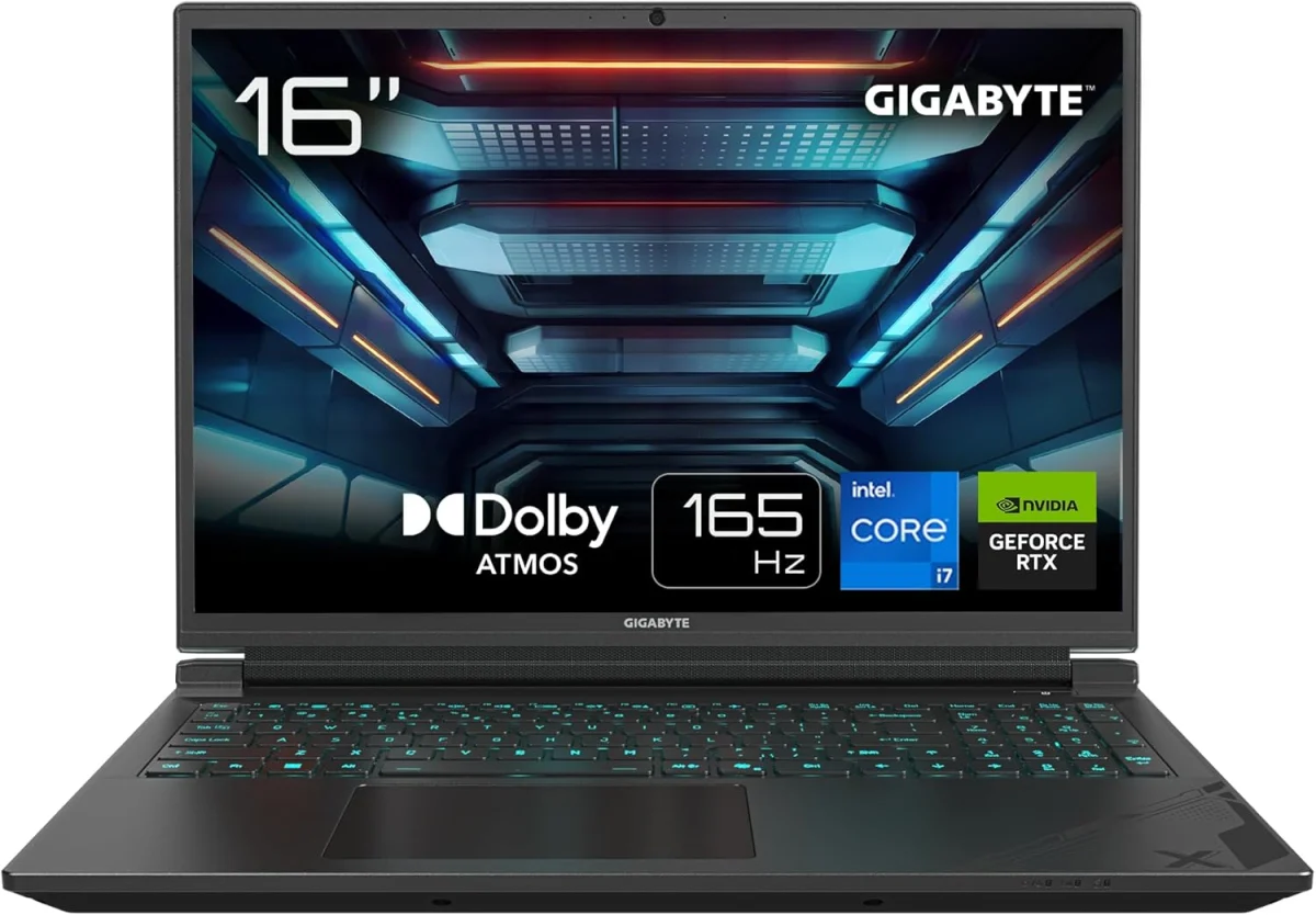 جيجابايت لابتوب العاب G6X 9KG 2024 بشاشة 16 انش FHD 165Hz ومعالج انتل كور i7-13650HX، وحدة معالجة رسومات RTX 4060، 16GB DDR5 4800MHz، 1×1TB الجيل الرابع SDD، ويندوز 11 هوم، ضمان لمدة عامين، دولبي