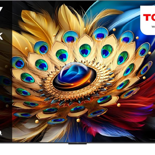 تلفزيون تي سي ال 65 بوصة 4K QLED برو دولبي فيجن اتموس اونكيو 2.1 قناة نحيف وجسم واحد جوجل تي في - 65C655 (موديل 2024)