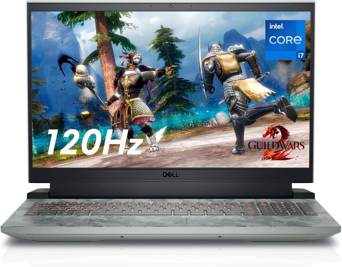 لابتوب ديل G15 5520 بشاشة 15.6 انش FHD 120Hz كور i7,12700H 16 5 512 SSD رسوميات RTX 3060 6 G6 واي فاي 6 ويندوز 11 لون اخضر مموه ب 16 GB د ار5