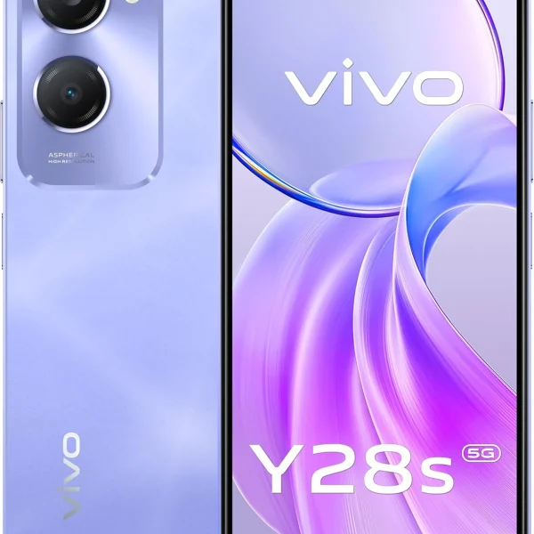 جوال Y28s بشبكة الجيل الخامس 5G ثنائي شرائح الاتصال رام 8 جيجا - 256 HD 6.55 بوصة وكاميرا 50 ميجا وبطارية 5000 ميلي امبير في الساعة بتصنيف IP64 من فيفو توينكلينج بيربل واي 28 اس