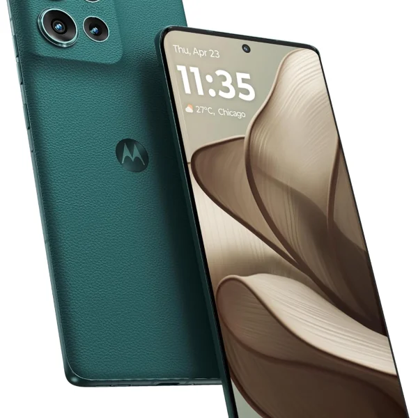 موتورولا ايدج 50 5G ذاكرة RAM 12GB+12GB روم 512GB سناب دراغون 7 الجيل الاول شاشة 6.66 انش pOLED 120Hz اندرويد 14 اخضر جانجل مع سماعات موتو مجانية وعلامة وحماية الشاشة من التلف بشريحتين