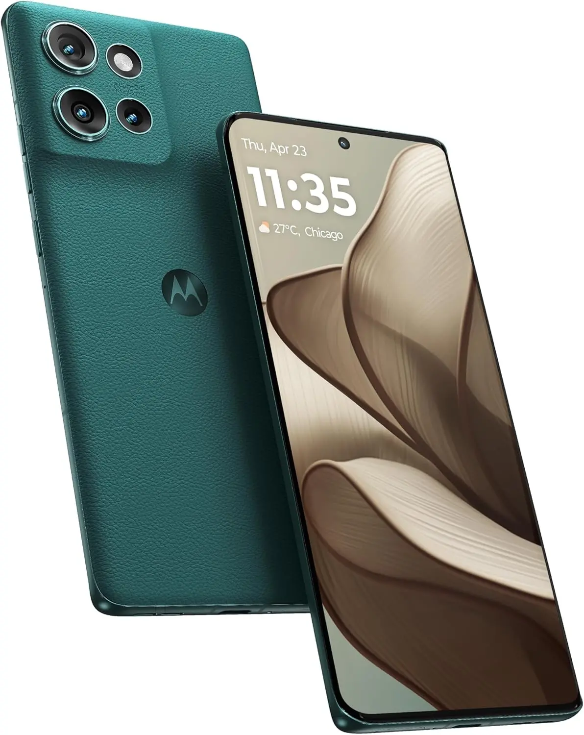 موتورولا ايدج 50 5G ذاكرة RAM 12GB+12GB روم 512GB سناب دراغون 7 الجيل الاول شاشة 6.66 انش pOLED 120Hz اندرويد 14 اخضر جانجل مع سماعات موتو مجانية وعلامة وحماية الشاشة من التلف بشريحتين