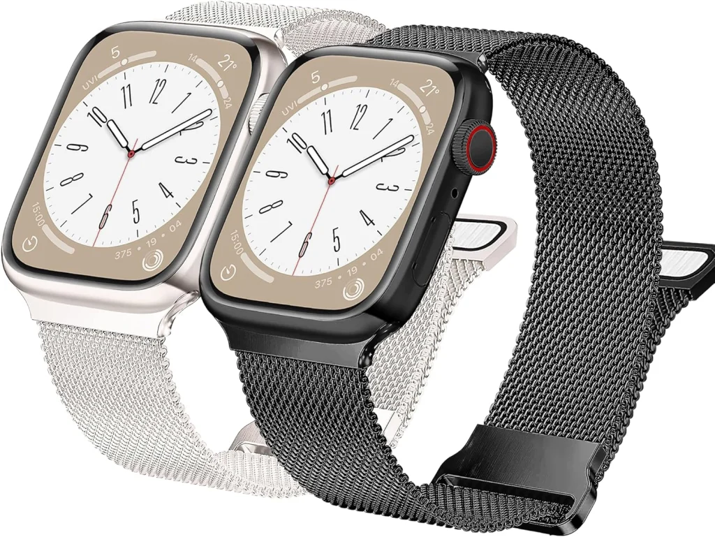 Magnetic Band with Case, Compatible with Apple Watch Band 40mm 44mm 41mm 45mm 49mm