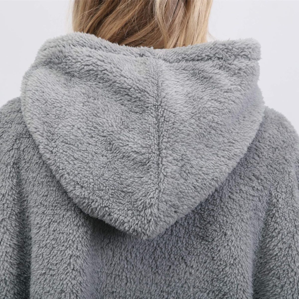 1744854564 TRISTIN Women Sherpa Fluffle Sweatshirt Blanket Lengthen Warm Cozy Oversized Wearable Pocket Blanket Hoodie for Adults Unisex One Size Fits All