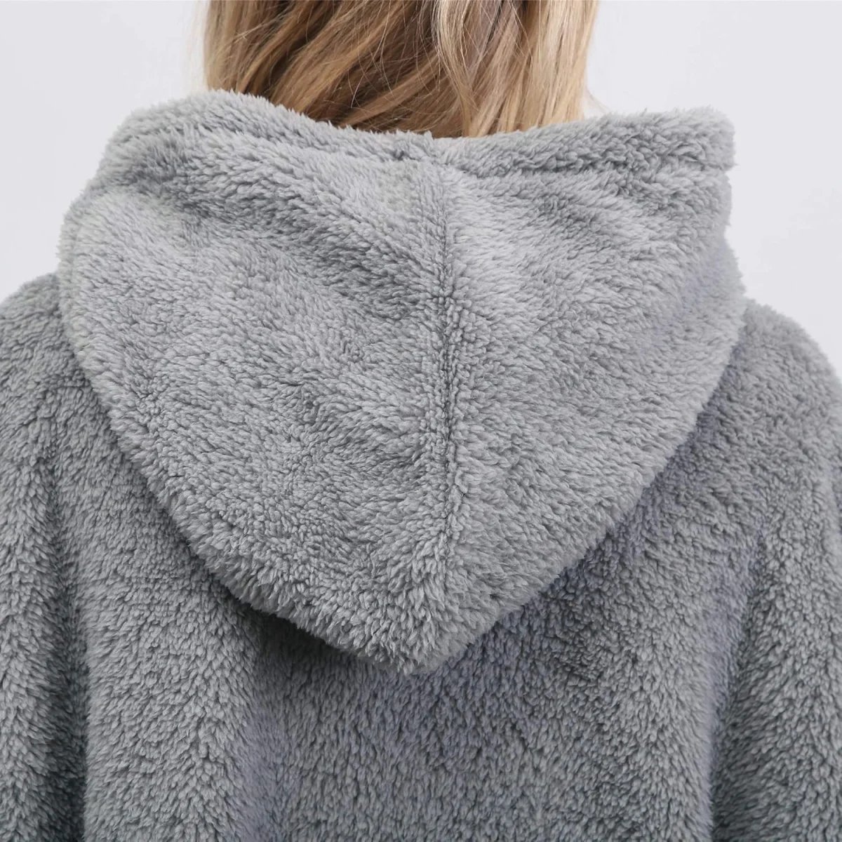 1744854564 TRISTIN Women Sherpa Fluffle Sweatshirt Blanket Lengthen Warm Cozy Oversized Wearable Pocket Blanket Hoodie for Adults Unisex One Size Fits All