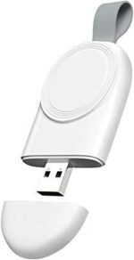 شاحن لساعة ابل سيارة للسفر شحن سريع مغناطيسي لاسلكي محمول USB متوافق مع ساعة سلسلة اس اي 6 5 4 3 2 1 أسود