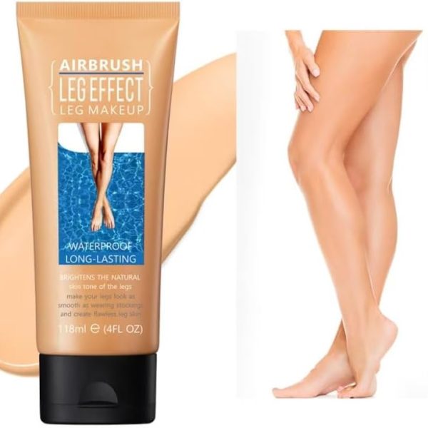 Airbrushleg Effect Leg Makeup-Concealer,Moisturizing,Waterproof And Transfer-Proof,Long-Lasting Brightens The Natural Skin Tone Of The Legs Make Your Legs Loot As Smooth As Wering Stockings And Create