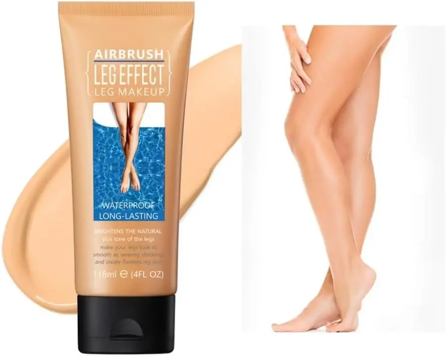 Airbrushleg Effect Leg Makeup-Concealer,Moisturizing,Waterproof And Transfer-Proof,Long-Lasting Brightens The Natural Skin Tone Of The Legs Make Your Legs Loot As Smooth As Wering Stockings And Create