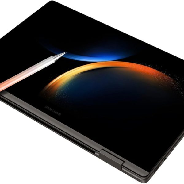 سامسونج لابتوب جالكسي بوك 2 360 2 في 1 بشاشة لمس 13.3 انش FHD AMOLED وايفو i7-1260P وواي فاي 6E وكاميرا ويب وكيبورد باضاءة خلفية وويندوز 11 هوم مع قلم (16GB RAM | 2TB SSD)