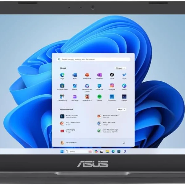اسس لابتوب فيفو بوك جو 2024 بشاشة HD مقاس 11.6 انش ومعالج انتل سيليرون N4500 وبطاقة رسومات وذاكرة 4GB 128GB وويندوز 11 هوم في وضع S اسود ستار L210KA-ES04