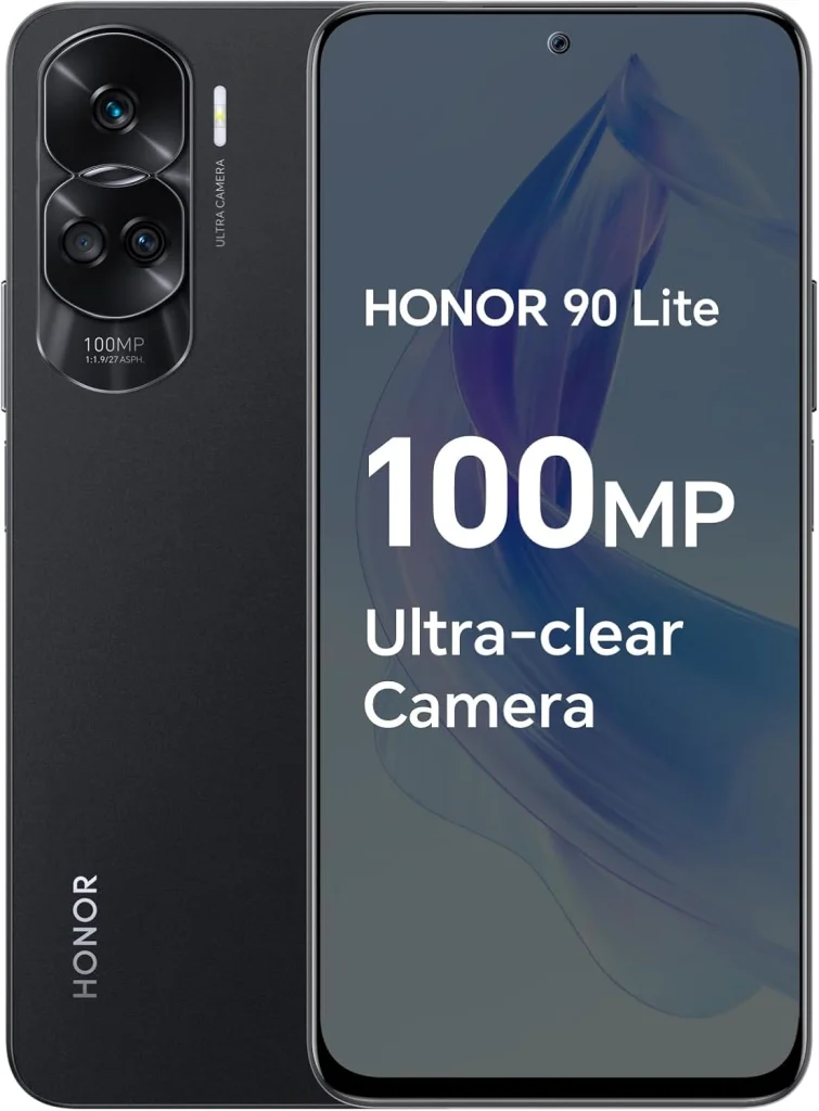 اونر هاتف ذكي 90 لايت ثنائي شرائح الاتصال بذاكرة روم 256GB - RAM 8GB فقط GSM | بدون CDMA 5G مفتوح من المصنع اسود ميدنيت - اصدار عالمي