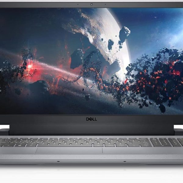 لابتوب ديل انسبيرون G15 5520 بنسخة جديدة للالعاب انتل كور i5 12500H 12G FHD 156 انش SSD 512GB RAM 8GB رمادي G15 1300 جي ار واي