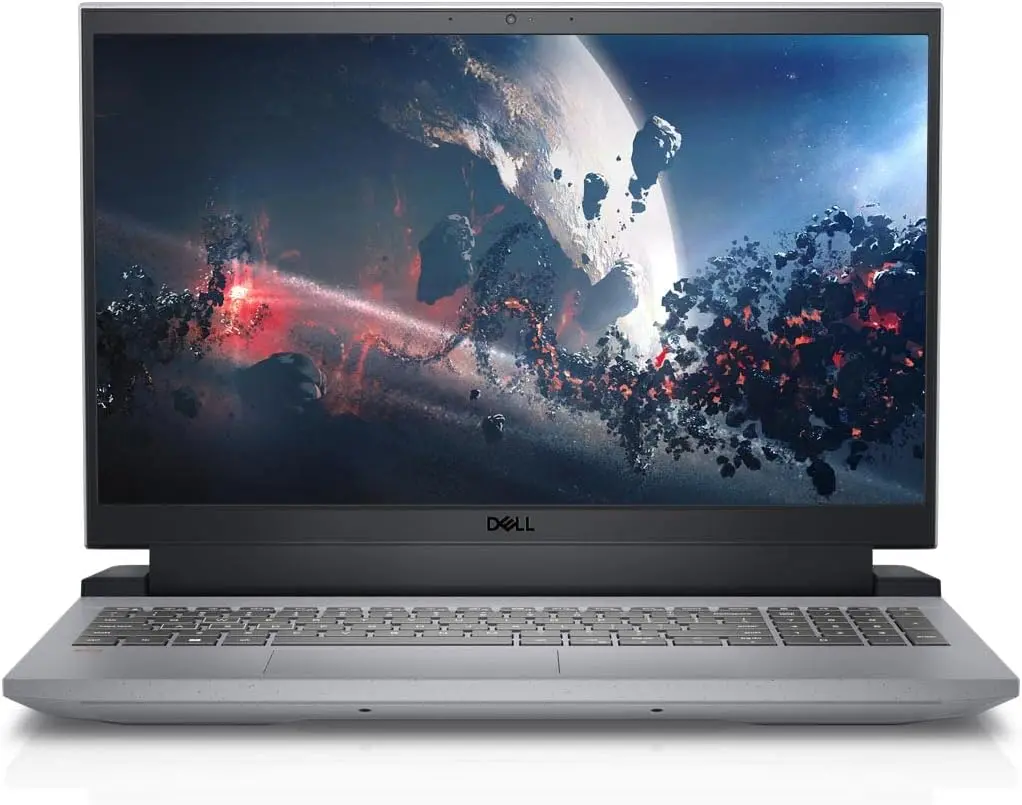 لابتوب ديل انسبيرون G15 5520 بنسخة جديدة للالعاب انتل كور i5 12500H 12G FHD 156 انش SSD 512GB RAM 8GB رمادي G15 1300 جي ار واي