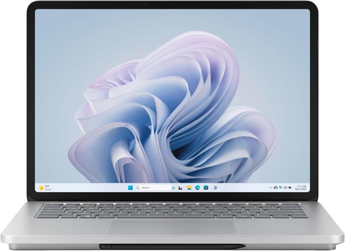 لابتوب ستوديو 2 معالج انتل كور i7 وذاكرة رام 32 جيجابايت داخلية 1 تيرابايت 4050 وويندوز 11 من مايكروسوفت سيرفس