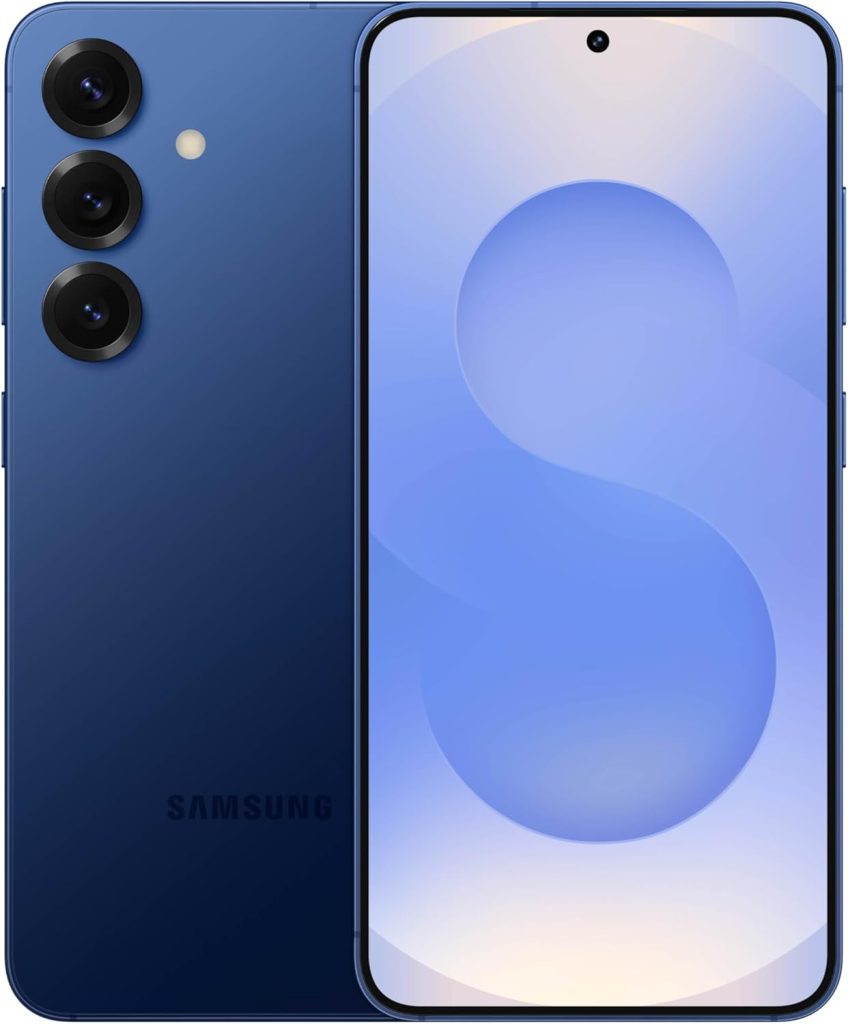 سامسونج جوال جالكسي S25، هاتف ذكي ذكاء اصطناعي 128GB، اندرويد غير مقفل، كاميرا ذكاء اصطناعي، معالج سريع، شاشة بروسكالر، عمر بطارية طويل، 2025، كحلي (اصدار عالمي)