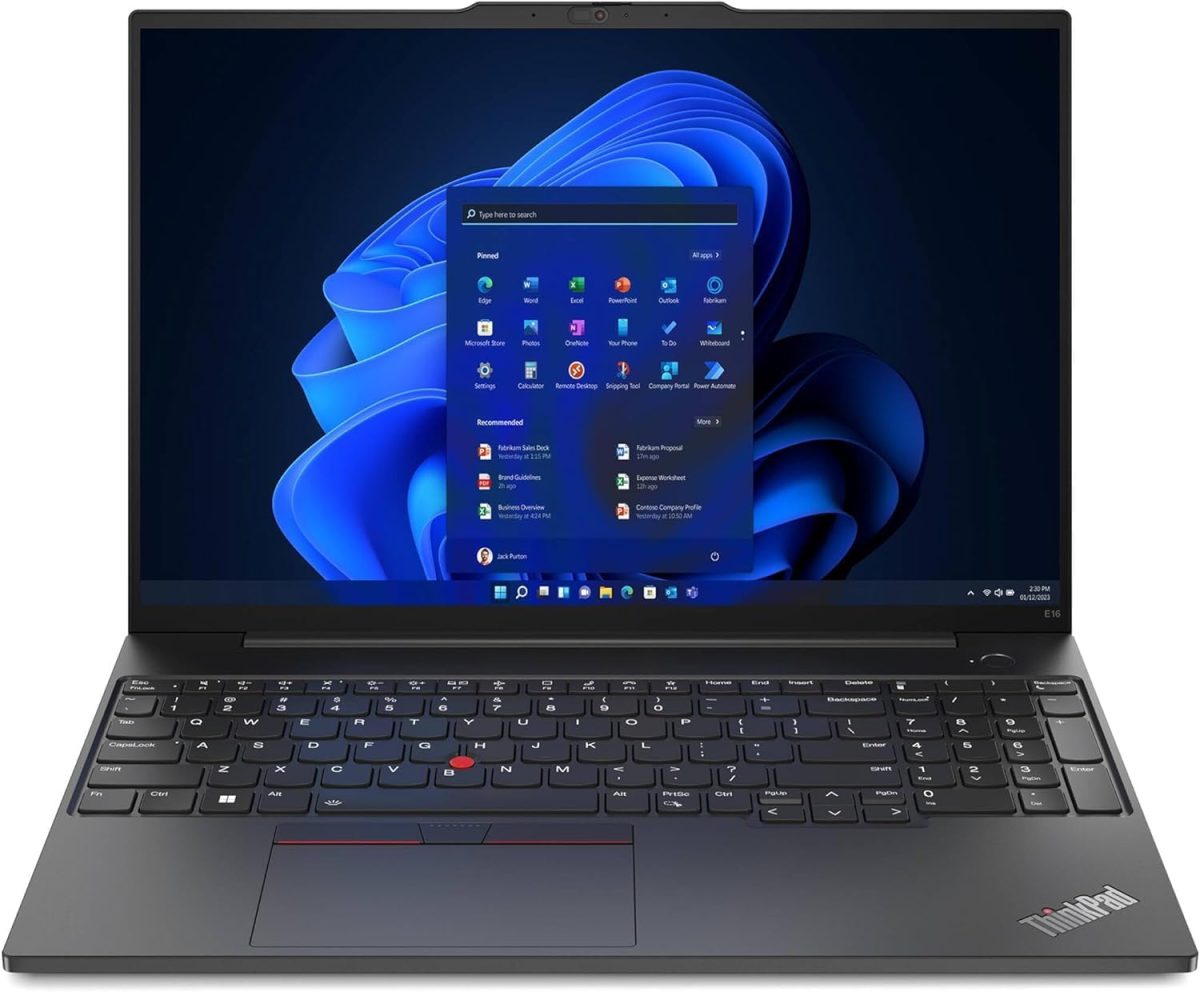Lenovo ThinkPad E16 Gen 1 Business Laptop 16.0" Touch IPS WUXGA Display (Intel 13th Gen i5-1335U, 16GB RAM, 1TB SSD, Backlit KYB, Fingerprint Reader, 2 Thunderbolt 4, WiFi 6, Win 11P) w/Hub