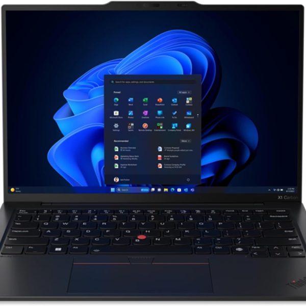 لينوفو لابتوب ثينك باد X1 كربون الجيل 12 بمعالج انتل الترا 7 155U، شاشة 14 انش WUXGA 100% sRGB بدون لمس، ذاكرة RAM 32GB 6400MHz وSSD أداء 1TB الجيل الرابع وكاميرا FHD+ IR+ RGB وويندوز 11 برو