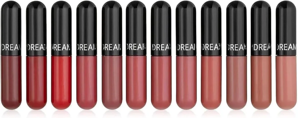 12 Colors Matte Lipstick Long Lasting Set, Rouge Velvet