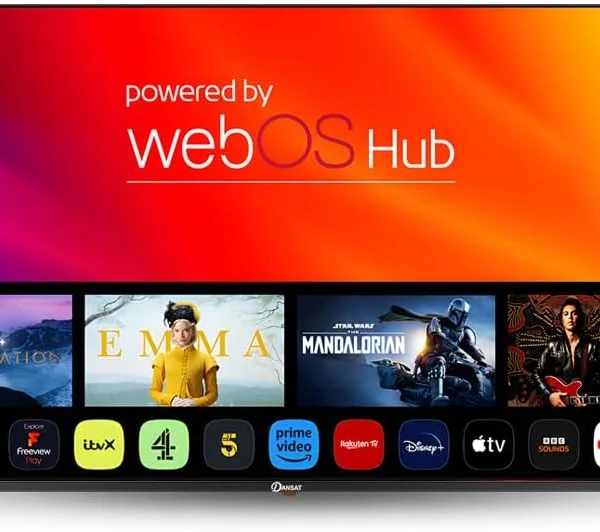 تلفزيون ذكي بدقة عرض 4K الترا HD مع منصة ويب او اس من دانسات، بحجم شاشة 50 بوصة، أسود، DTD50UWS