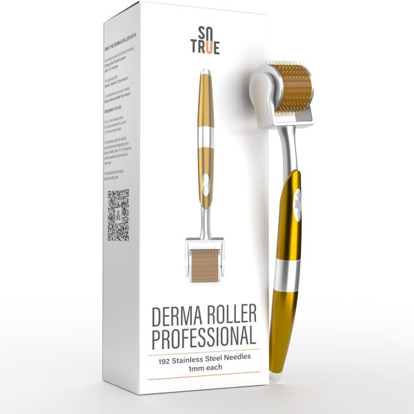Professional Derma Roller For Hair Growth 1 mm with 192 Stainless Steel Needles | Repairs Damaged Hair, Activates Hair Follicles | For Hair Fall & Hair Thickening | Reduces Acne Scars | Safe &