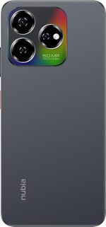ZTE نوبيا V60 8GB RAM 256GB ROM ذاكرة ديناميكية اضافية 12GB شاشة 6.72 FHD وكاميرا خلفية 50MP كاميرا امامية 32MP بطارية 5000mAh مع شحن سريع 22.5 واط ان اف سي لون اسود في 60 بشريحتين