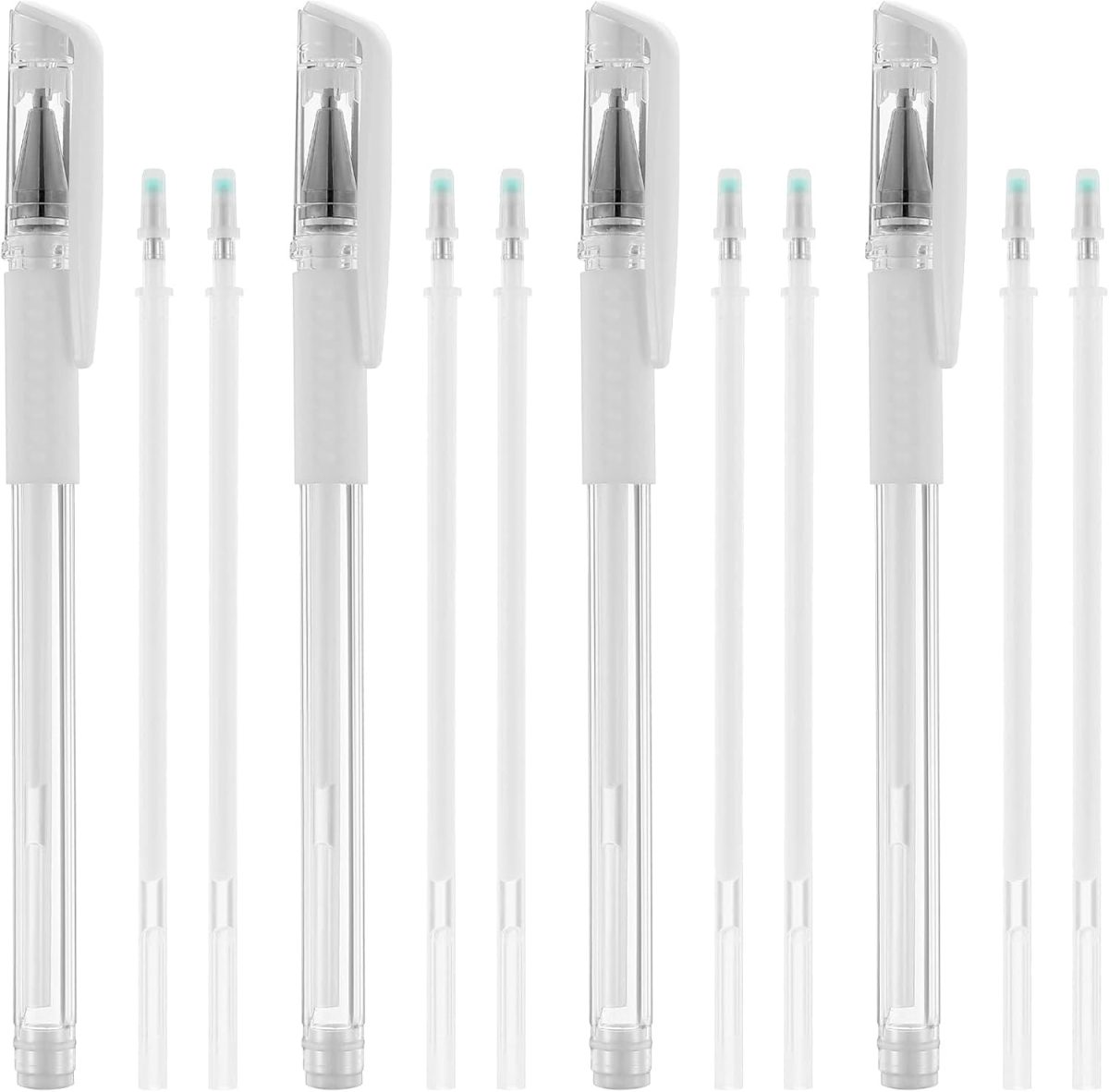 Eyebrow Mapping Pen, Microblading Eyebrow Pen with Skin Marker, Eyebrow Permanent Makeup Position Mark Tool, Great Eyebrow Makeup Tool for Artists, for Eyebrow Skin (4 Pens + 8 Replacement Refills)