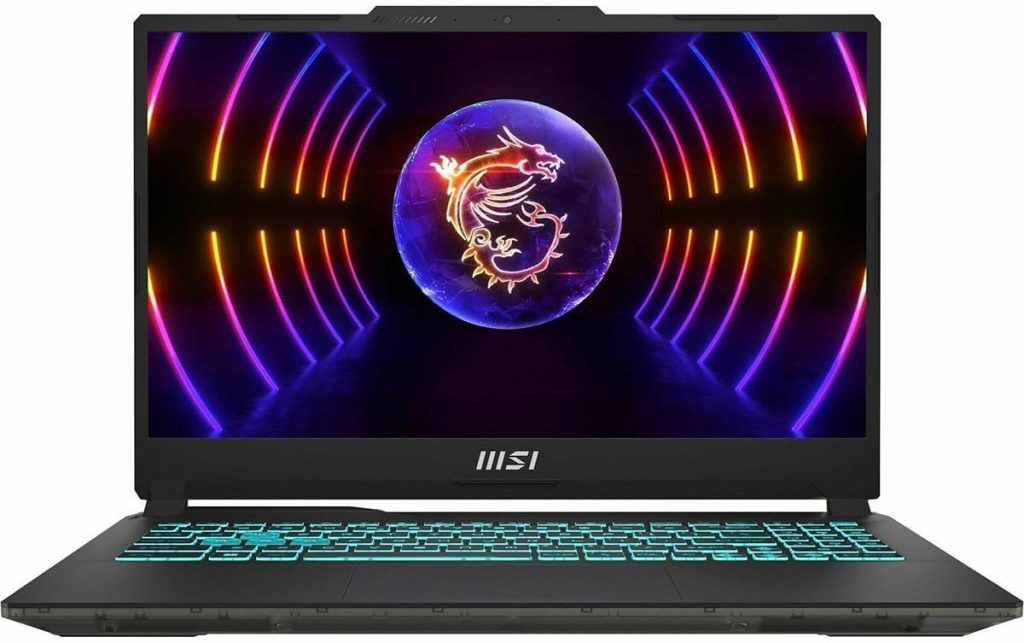 MSI لابتوب العاب سايبورغ 15 A12VF-1096US بشاشة 15.6 انش FHD 144Hz ومعالج انتل كور i7-12650H 2.3GHz وذاكرة RAM 16GB وSSD 1TB وانفيديا جيفورس RTX 4060 8GB وويندوز 11 برو، اسود