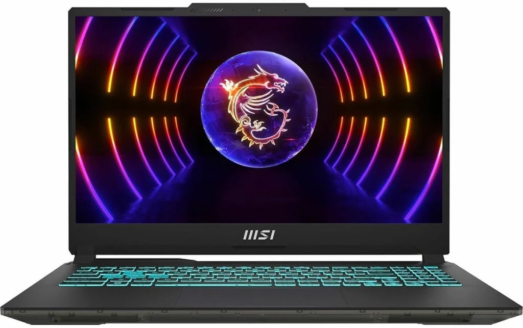 MSI لابتوب العاب سايبورغ 15 A12VF-1096US بشاشة 15.6 انش FHD 144Hz ومعالج انتل كور i7-12650H 2.3GHz وذاكرة RAM 16GB وSSD 1TB وانفيديا جيفورس RTX 4060 8GB وويندوز 11 برو، اسود