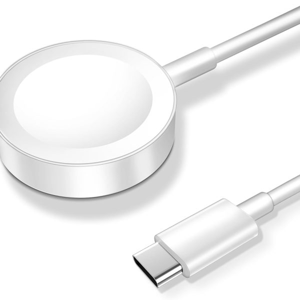 𝟐𝟎𝟐𝟓 𝐔𝐩𝐠𝐫𝐚𝐝𝐞𝐝 Magnetic Charging Cable for Apple Watch Charger,[USB C Port] Wireless Charging Cable Compatible with iWatch Series Ultra/10/9/8/7/6/SE/SE2/5/4/3/2[3.3FT/1M],White