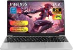 لابتوب نيوبيهير، DDR4 3200 RAM 16GB، SSD 512GB، معالج انتل N95 1.7-3.4GHz، 15.6 انش FHD 1920×1080، فتحة زاوية 180، فتح بصمة الاصبع، كيبورد باضاءة خلفية، ويندوز 11 برو