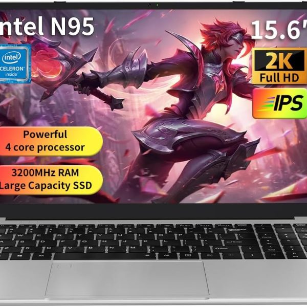 لابتوب نيوبيهير، DDR4 3200 RAM 16GB، SSD 512GB، معالج انتل N95 1.7-3.4GHz، 15.6 انش FHD 1920×1080، فتحة زاوية 180، فتح بصمة الاصبع، كيبورد باضاءة خلفية، ويندوز 11 برو